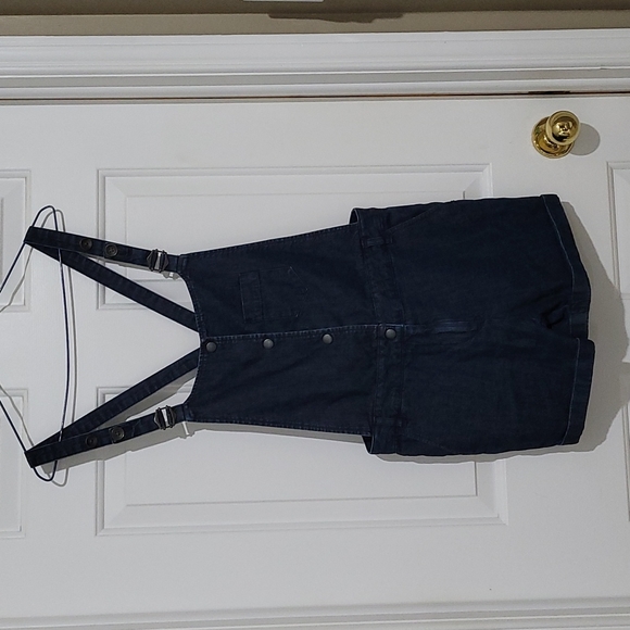 Rag & Bone Dark Blue Wash Cotton Denim Shortalls - Picture 2 of 10